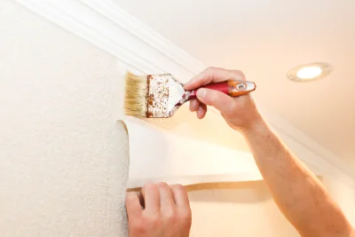 Pose de papier peint à Solente — revêtements muraux et toiles de verre